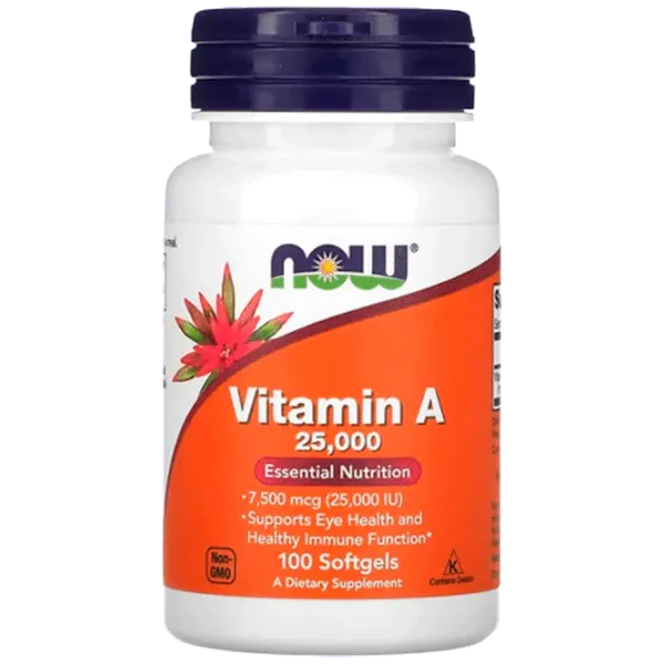 Vitamine și minerale Now Foods A 25000 IU (733739003409) 100 capsule photo 1 Vitamine și minerale Now Foods A 25000 IU (733739003409) 100 capsule photo 1