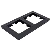 Ramă pentru priză și întrerupătoar IEK BR-M22-K02 Black / 2