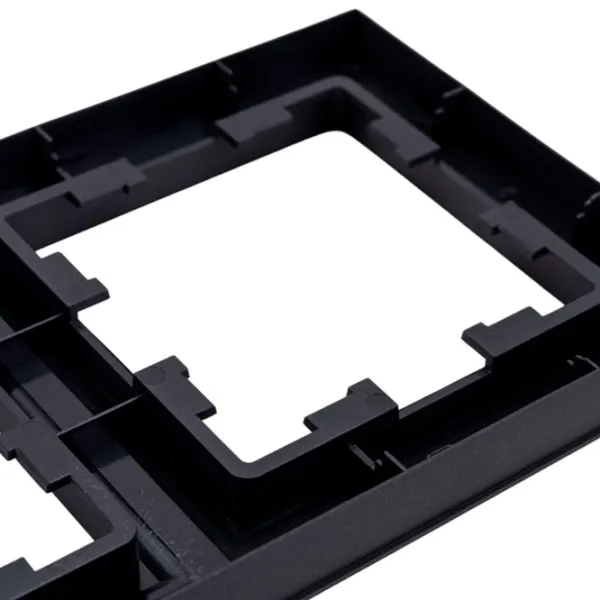 Ramă pentru priză și întrerupătoar IEK BR-M22-K02 Black / 2 photo 4