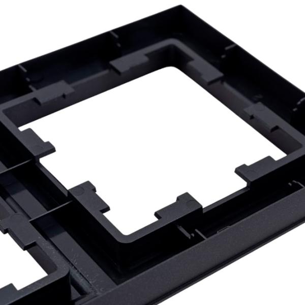 Ramă pentru priză și întrerupătoar IEK BR-M22-K02 Black / 2 photo 4