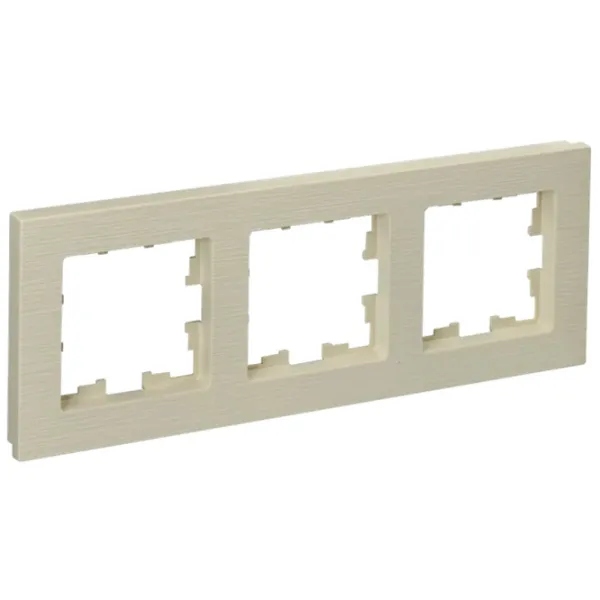 Ramă pentru priză și întrerupătoar IEK BR-M32-51-K10 Beige / 3 photo 1 Ramă pentru priză și întrerupătoar IEK BR-M32-51-K10 Beige / 3 photo 1