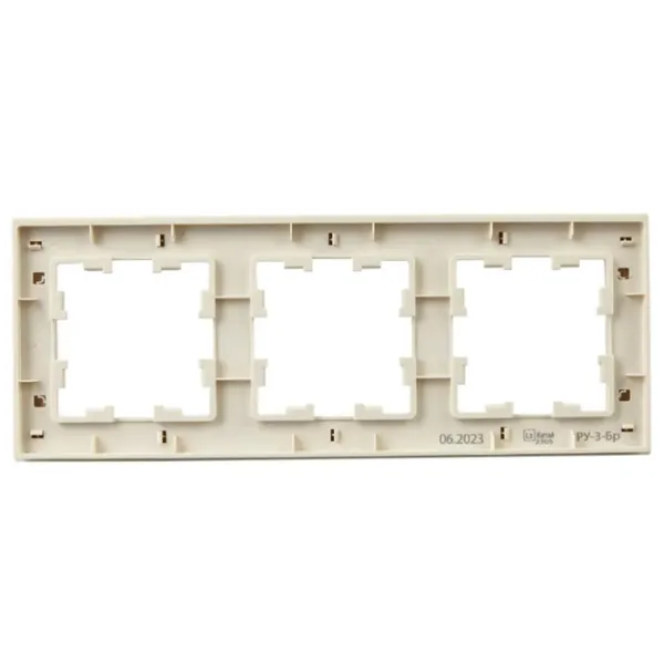 Ramă pentru priză și întrerupătoar IEK BR-M32-51-K10 Beige / 3 photo 2 Ramă pentru priză și întrerupătoar IEK BR-M32-51-K10 Beige / 3 photo 2