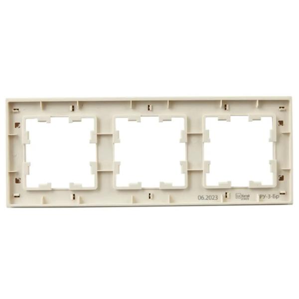 Ramă pentru priză și întrerupătoar IEK BR-M32-51-K10 Beige / 3 photo 2 Ramă pentru priză și întrerupătoar IEK BR-M32-51-K10 Beige / 3 photo 2