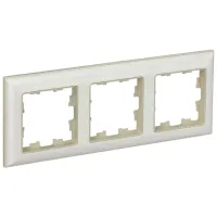 Ramă pentru priză și întrerupătoar IEK BR-M32-12-1-K10 Beige / 3