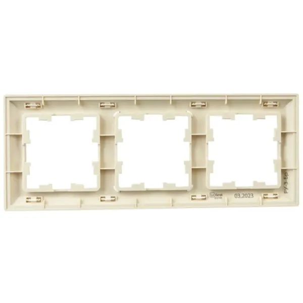Ramă pentru priză și întrerupătoar IEK BR-M32-12-1-K10 Beige / 3 photo 3 Ramă pentru priză și întrerupătoar IEK BR-M32-12-1-K10 Beige / 3 photo 3