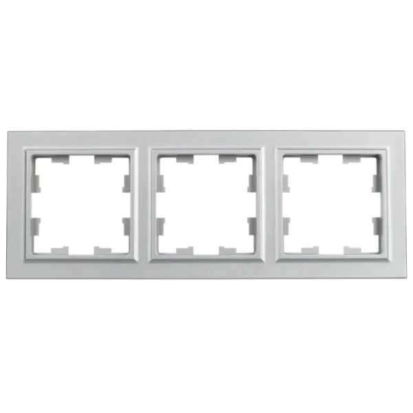 Ramă pentru priză și întrerupătoar IEK BR-M32-K47 Silver / 3 photo 1 Ramă pentru priză și întrerupătoar IEK BR-M32-K47 Silver / 3 photo 1