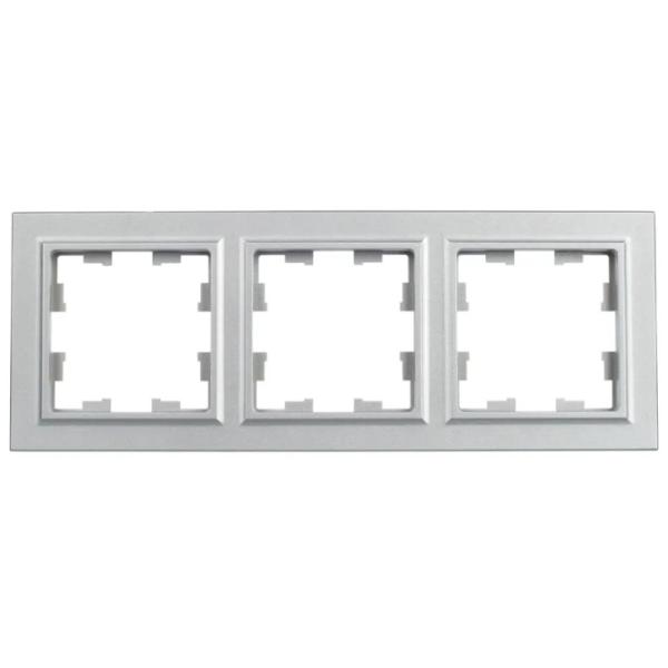 Ramă pentru priză și întrerupătoar IEK BR-M32-K47 Silver / 3 photo 1 Ramă pentru priză și întrerupătoar IEK BR-M32-K47 Silver / 3 photo 1