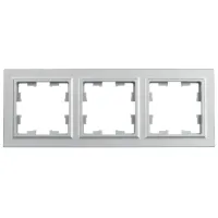 Ramă pentru priză și întrerupătoar IEK BR-M32-K47 Silver / 3