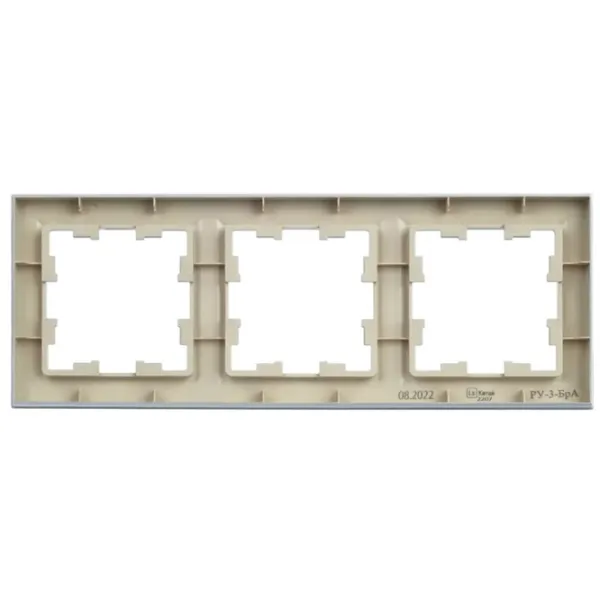 Ramă pentru priză și întrerupătoar IEK BR-M32-K47 Silver / 3 photo 2 Ramă pentru priză și întrerupătoar IEK BR-M32-K47 Silver / 3 photo 2