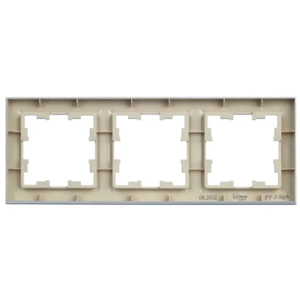 Ramă pentru priză și întrerupătoar IEK BR-M32-K47 Silver / 3 photo 2 Ramă pentru priză și întrerupătoar IEK BR-M32-K47 Silver / 3 photo 2