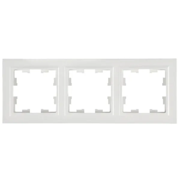 Ramă pentru priză și întrerupătoar IEK BR-M32-K01 White / 3 photo 1