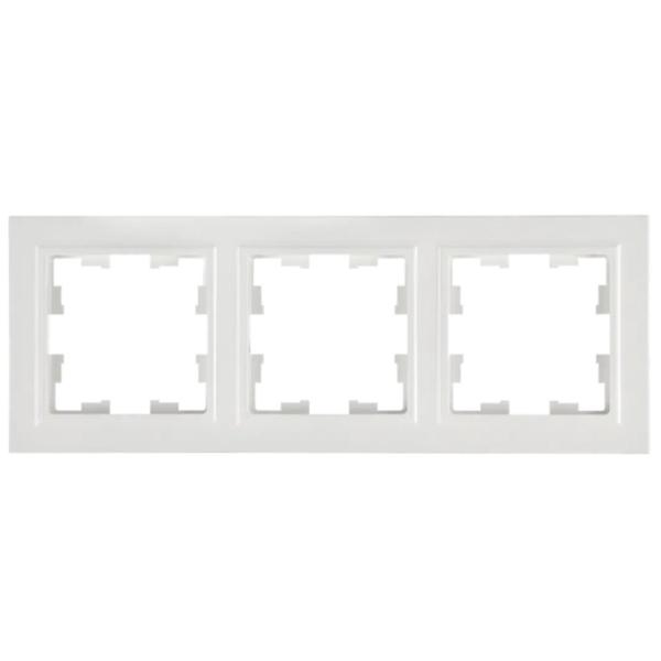 Ramă pentru priză și întrerupătoar IEK BR-M32-K01 White / 3 photo 1