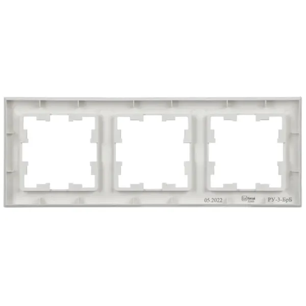 Ramă pentru priză și întrerupătoar IEK BR-M32-K01 White / 3 photo 2