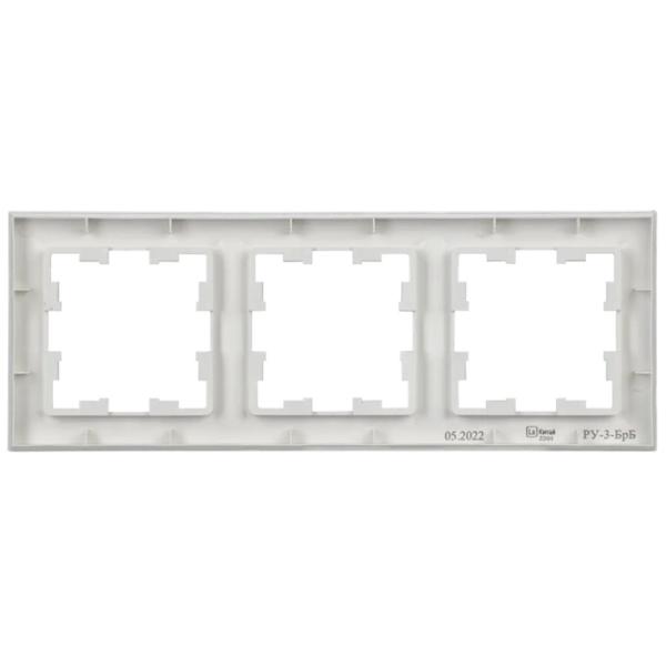 Ramă pentru priză și întrerupătoar IEK BR-M32-K01 White / 3 photo 2