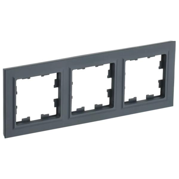 Ramă pentru priză și întrerupătoar IEK BR-M32-K53 Graphite / 3 photo 1 Ramă pentru priză și întrerupătoar IEK BR-M32-K53 Graphite / 3 photo 1