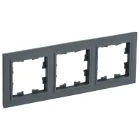 Ramă pentru priză și întrerupătoar IEK BR-M32-K53 Graphite / 3