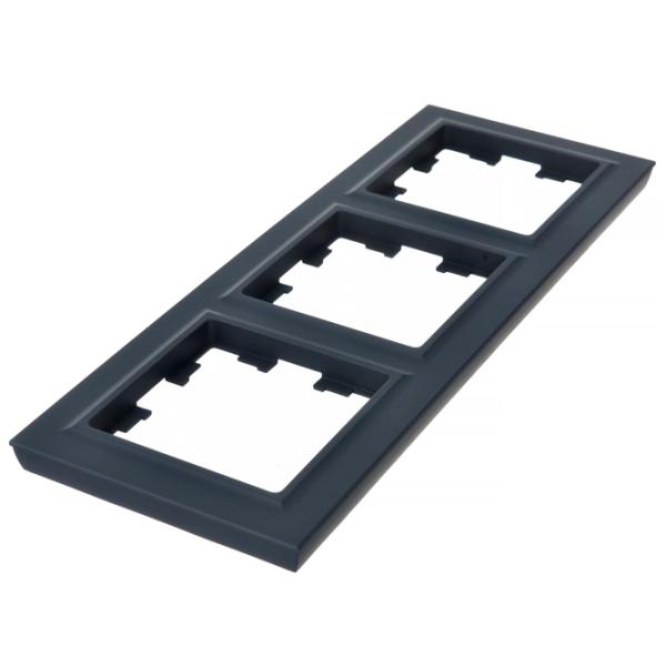 Ramă pentru priză și întrerupătoar IEK BR-M32-K53 Graphite / 3 photo 2 Ramă pentru priză și întrerupătoar IEK BR-M32-K53 Graphite / 3 photo 2