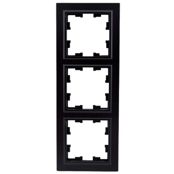 Ramă pentru priză și întrerupătoar IEK BR-M32-K02 Black / 3 photo 1 Ramă pentru priză și întrerupătoar IEK BR-M32-K02 Black / 3 photo 1