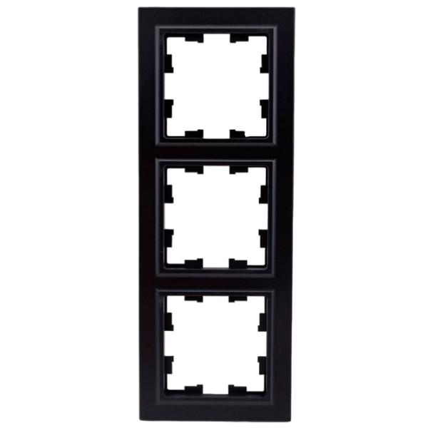 Ramă pentru priză și întrerupătoar IEK BR-M32-K02 Black / 3 photo 1 Ramă pentru priză și întrerupătoar IEK BR-M32-K02 Black / 3 photo 1