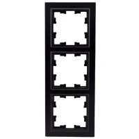 Ramă pentru priză și întrerupătoar IEK BR-M32-K02 Black / 3