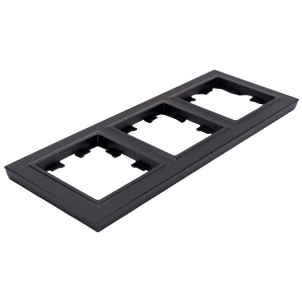 Ramă pentru priză și întrerupătoar IEK BR-M32-K02 Black / 3 photo 2 Ramă pentru priză și întrerupătoar IEK BR-M32-K02 Black / 3 photo 2