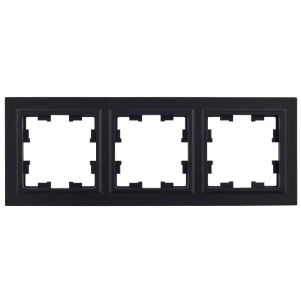 Ramă pentru priză și întrerupătoar IEK BR-M32-K02 Black / 3 photo 4 Ramă pentru priză și întrerupătoar IEK BR-M32-K02 Black / 3 photo 4