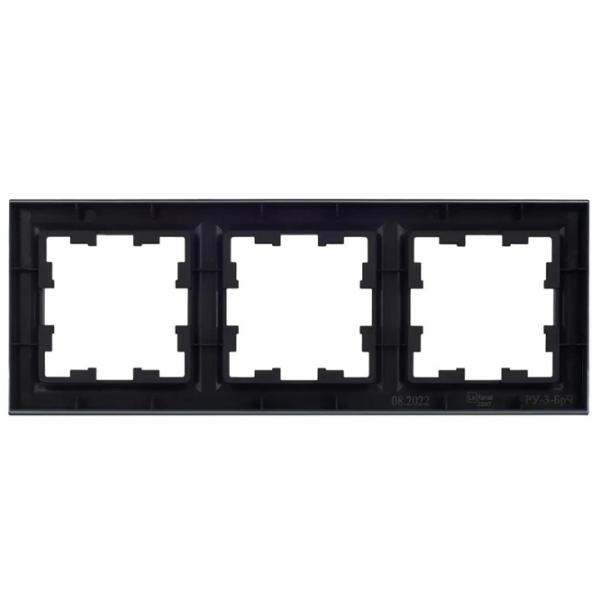 Ramă pentru priză și întrerupătoar IEK BR-M32-K02 Black / 3 photo 6 Ramă pentru priză și întrerupătoar IEK BR-M32-K02 Black / 3 photo 6