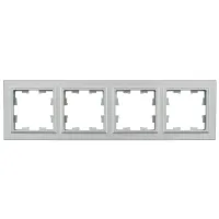 Ramă pentru priză și întrerupătoar IEK BR-M42-K47 Silver / 4