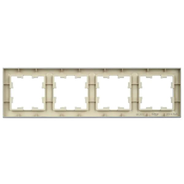 Ramă pentru priză și întrerupătoar IEK BR-M42-K47 Silver / 4 photo 2