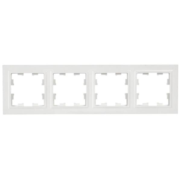 Ramă pentru priză și întrerupătoar IEK BR-M42-K01 White / 4 photo 1 Ramă pentru priză și întrerupătoar IEK BR-M42-K01 White / 4 photo 1