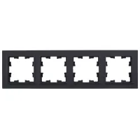 Ramă pentru priză și întrerupătoar IEK BR-M42-K53 Graphite / 4