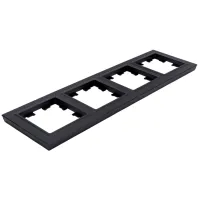 Ramă pentru priză și întrerupătoar IEK BR-M42-K02 Black / 4