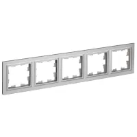 Ramă pentru priză și întrerupătoar IEK BR-M52-K47 Silver / 5
