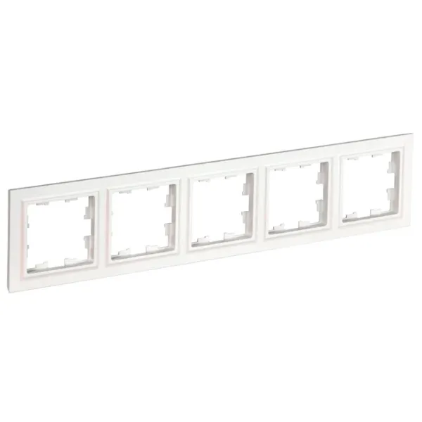Ramă pentru priză și întrerupătoar IEK BR-M52-K01 White / 5 photo 1 Ramă pentru priză și întrerupătoar IEK BR-M52-K01 White / 5 photo 1