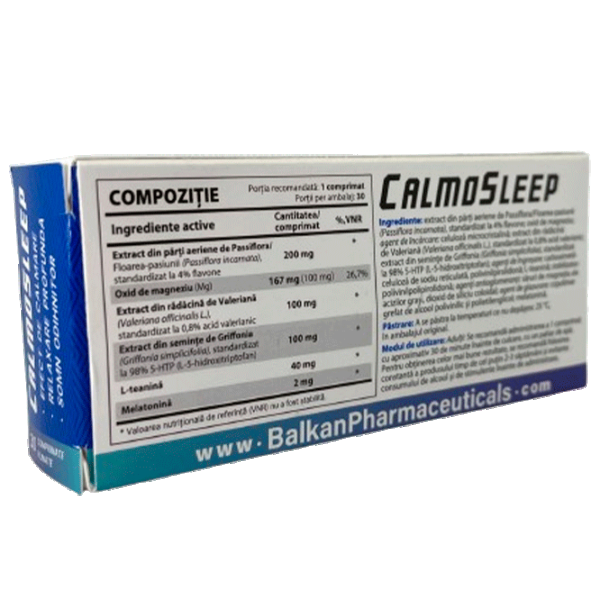 Vitamine și minerale Balkan Pharmaceuticals CalmoSleep (4840982013058) 30 photo 2 Vitamine și minerale Balkan Pharmaceuticals CalmoSleep (4840982013058) 30 photo 2