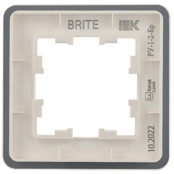 Ramă pentru priză și întrerupătoar IEK BR-M12-G-41-K01 White / 1 photo 2 Ramă pentru priză și întrerupătoar IEK BR-M12-G-41-K01 White / 1 photo 2