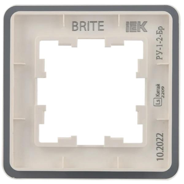 Ramă pentru priză și întrerupătoar IEK BR-M12-G-41-K01 White / 1 photo 2 Ramă pentru priză și întrerupătoar IEK BR-M12-G-41-K01 White / 1 photo 2