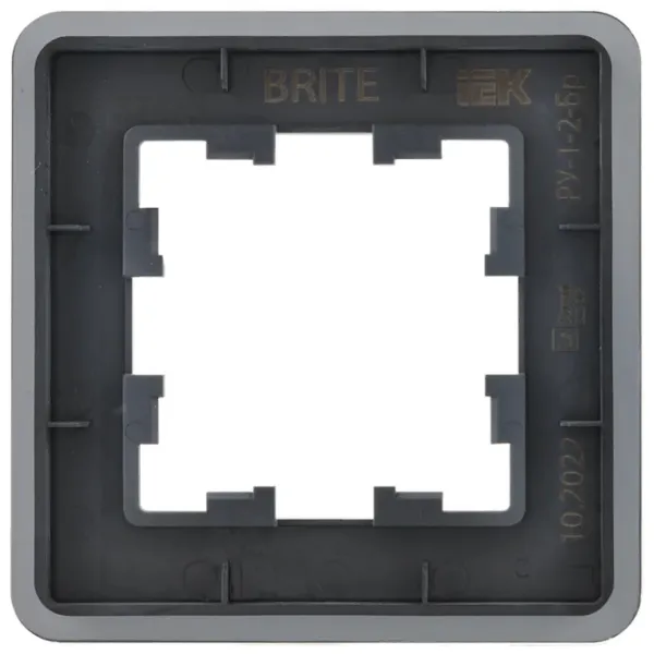 Ramă pentru priză și întrerupătoar IEK BR-M12-G-41-K53 Graphite / 1 photo 2 Ramă pentru priză și întrerupătoar IEK BR-M12-G-41-K53 Graphite / 1 photo 2