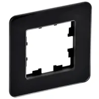 Ramă pentru priză și întrerupătoar IEK BR-M12-G-41-K02 Black / 1