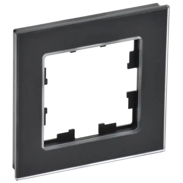 Ramă pentru priză și întrerupătoar IEK BR-M12-G-31-K02 Black matte / 1 photo 1 Ramă pentru priză și întrerupătoar IEK BR-M12-G-31-K02 Black matte / 1 photo 1