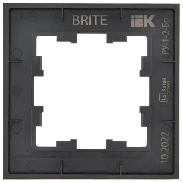 Ramă pentru priză și întrerupătoar IEK BR-M12-G-31-K02 Black matte / 1 photo 2 Ramă pentru priză și întrerupătoar IEK BR-M12-G-31-K02 Black matte / 1 photo 2