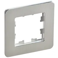 Ramă pentru priză și întrerupătoar IEK BR-M12-M-21-K47 Silver / 1