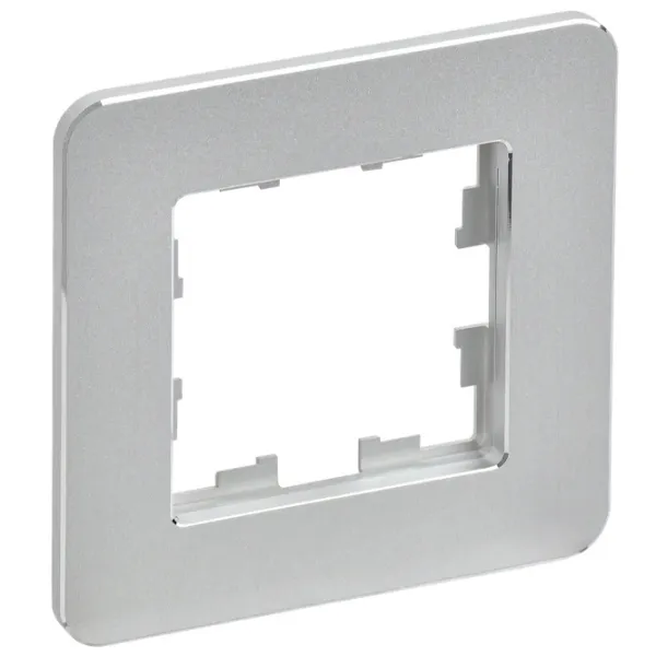 Ramă pentru priză și întrerupătoar IEK BR-M12-M-01-K47 Silver / 1 photo 1 Ramă pentru priză și întrerupătoar IEK BR-M12-M-01-K47 Silver / 1 photo 1