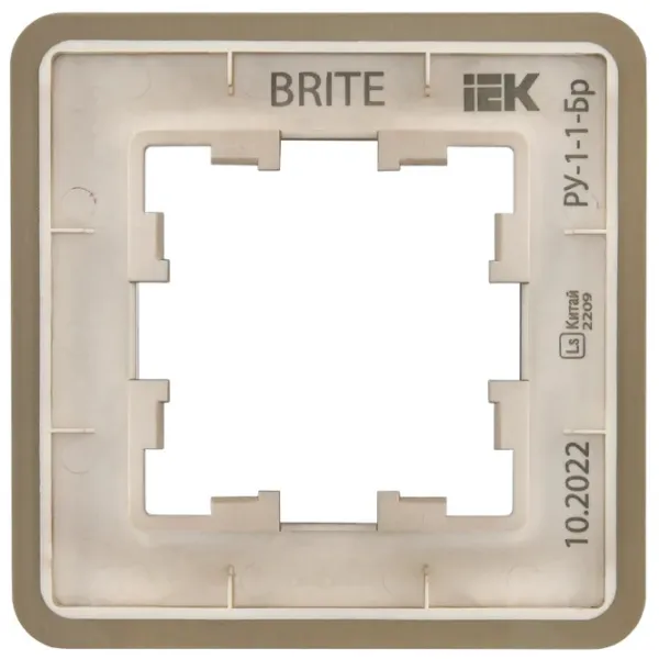 Ramă pentru priză și întrerupătoar IEK BR-M12-M-01-K49 Brown / 1 photo 2 Ramă pentru priză și întrerupătoar IEK BR-M12-M-01-K49 Brown / 1 photo 2