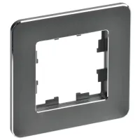 Ramă pentru priză și întrerupătoar IEK BR-M12-M-01-K48 Silver / 1