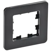 Ramă pentru priză și întrerupătoar IEK BR-M12-M-21-K02 Black / 1