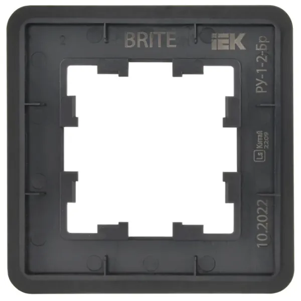 Рамка для розетки и выключателя IEK BR-M12-M-21-K02 Черный / 1 photo 2 Рамка для розетки и выключателя IEK BR-M12-M-21-K02 Черный / 1 photo 2