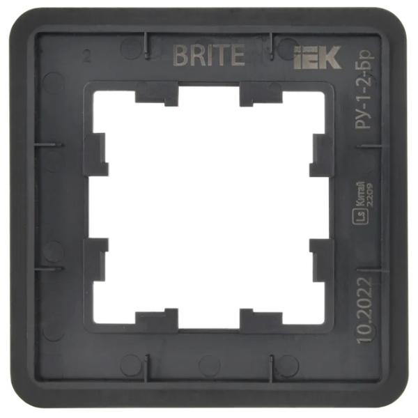 Рамка для розетки и выключателя IEK BR-M12-M-21-K02 Черный / 1 photo 2 Рамка для розетки и выключателя IEK BR-M12-M-21-K02 Черный / 1 photo 2