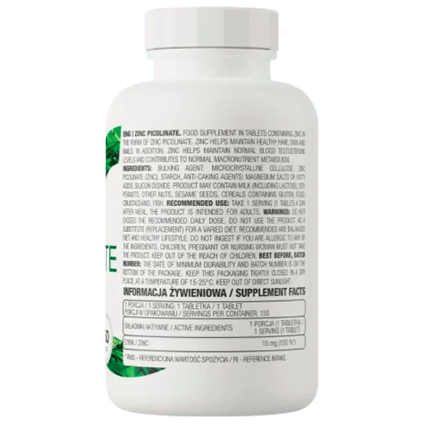 Vitamine și minerale OstroVit Zinc Picolinate (5903246224535) 150 photo 3 Vitamine și minerale OstroVit Zinc Picolinate (5903246224535) 150 photo 3