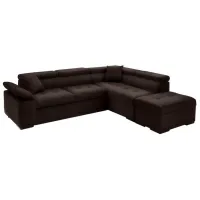 Canapea de colț Montella Maiorca 29 Right (5731188) Catifea / Dark Brown